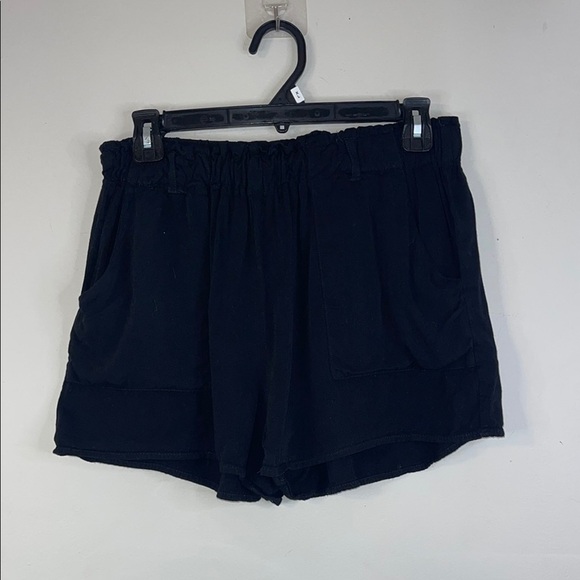 EUC Shinestar High Waist Black Shorts Relaxed Fit Size Large #251 - Picture 1 of 6